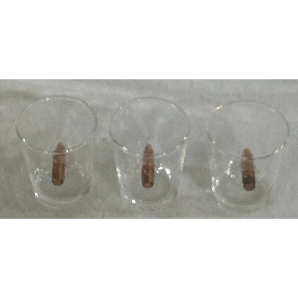 Lucky Shot Bullet Shot Glasses Bar Decor Gift Set Of 3